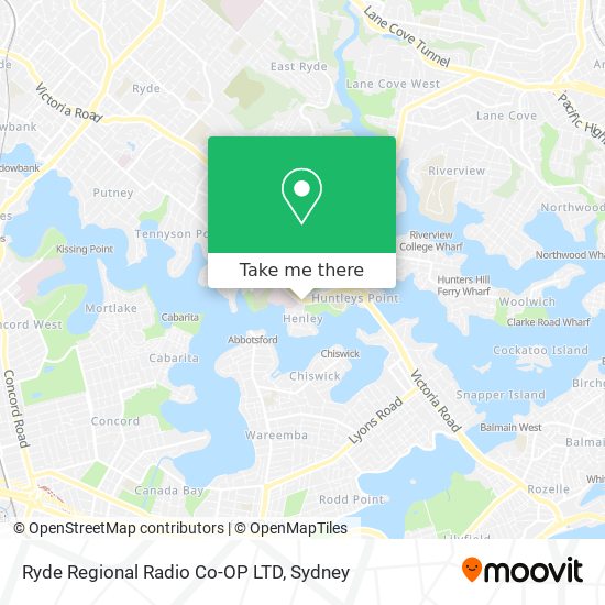 Ryde Regional Radio Co-OP LTD map