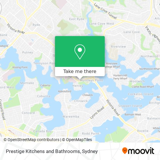 Prestige Kitchens and Bathrooms map