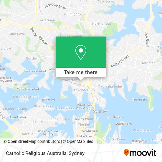 Catholic Religious Australia map
