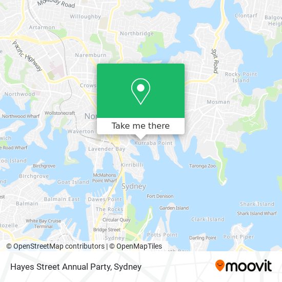 Hayes Street Annual Party map