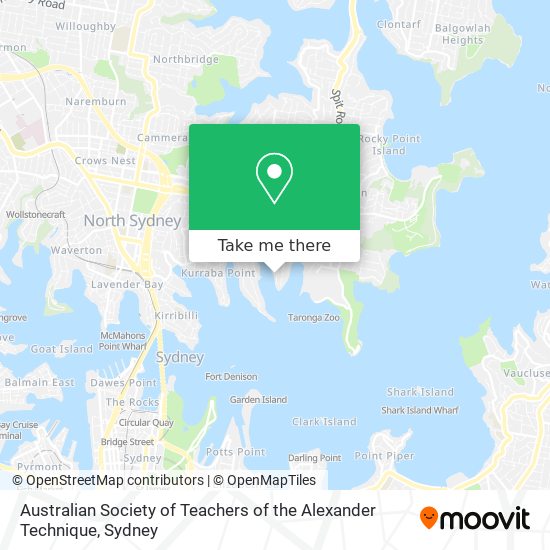 Australian Society of Teachers of the Alexander Technique map