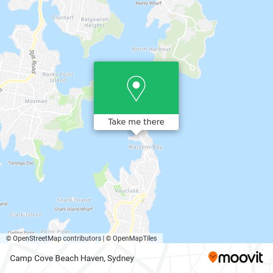 Camp Cove Beach Haven map