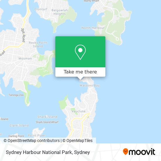 Mapa Sydney Harbour National Park