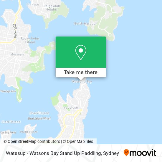 Mapa Watssup - Watsons Bay Stand Up Paddling