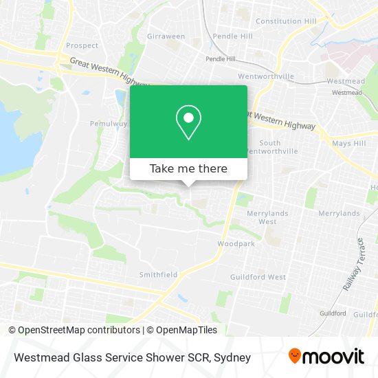 Mapa Westmead Glass Service Shower SCR