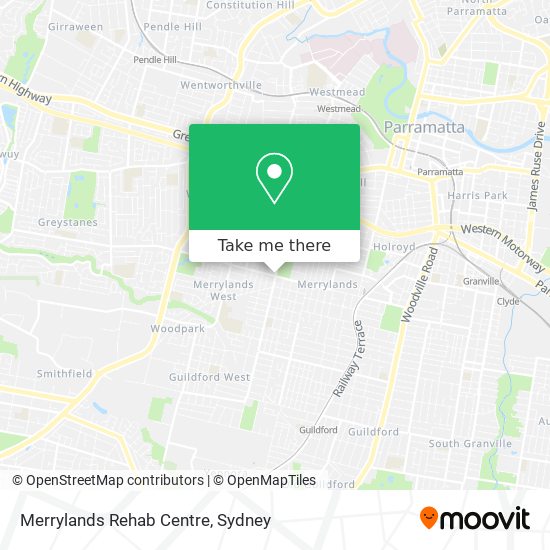 Mapa Merrylands Rehab Centre