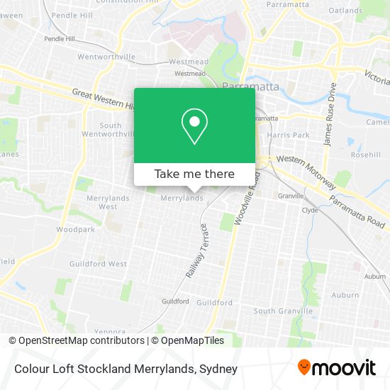 Colour Loft Stockland Merrylands map