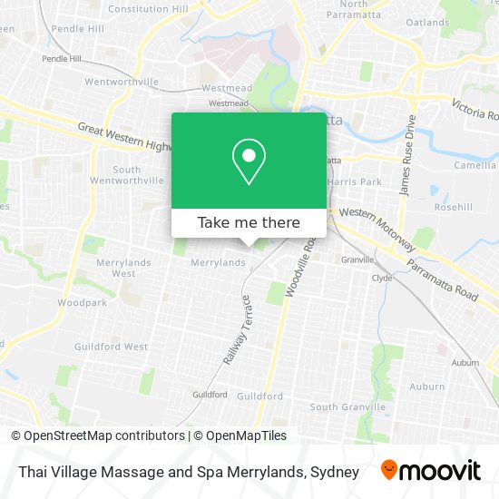 Thai Village Massage and Spa Merrylands map