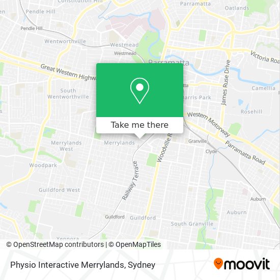 Physio Interactive Merrylands map