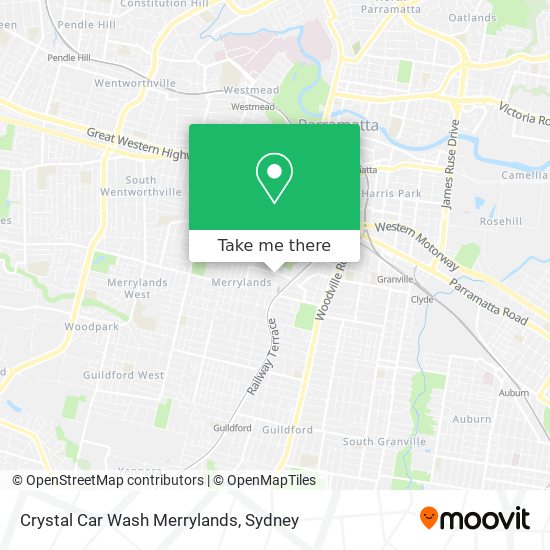 Crystal Car Wash Merrylands map