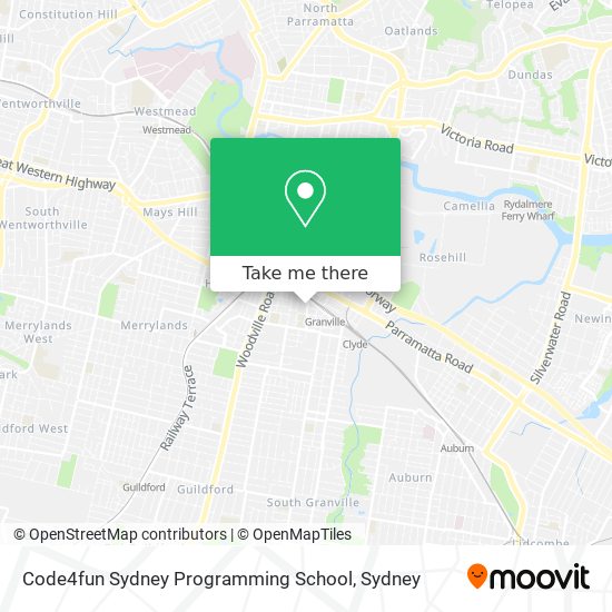 Mapa Code4fun Sydney Programming School