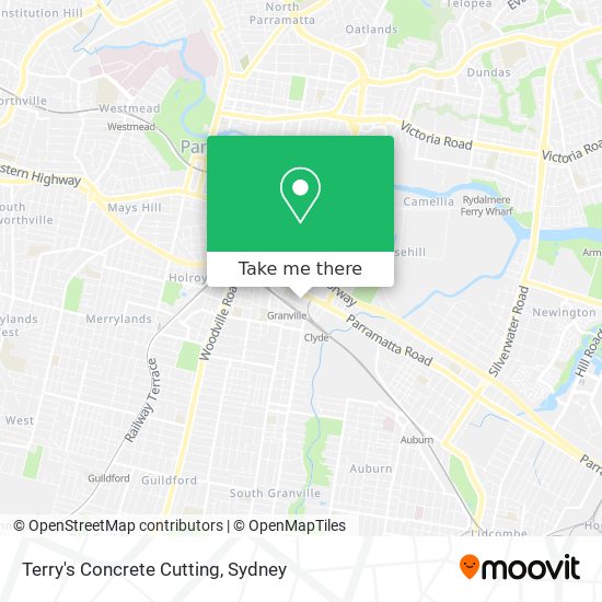 Terry's Concrete Cutting map