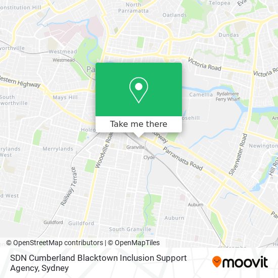 SDN Cumberland Blacktown Inclusion Support Agency map