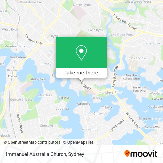 Immanuel Australia Church map