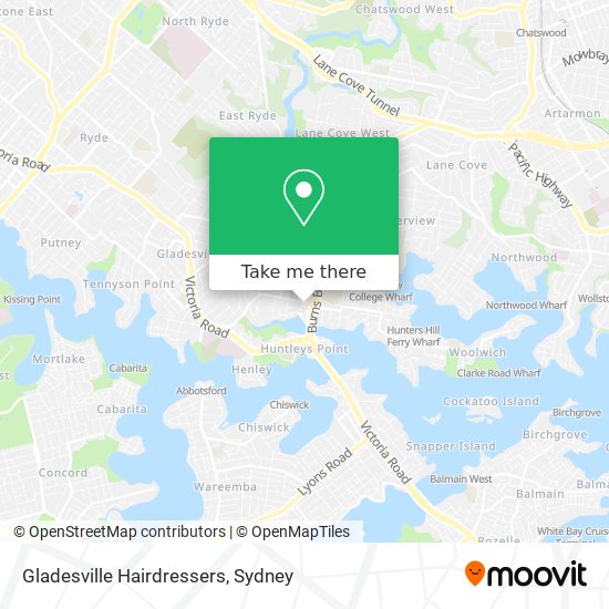 Gladesville Hairdressers map