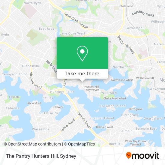 Mapa The Pantry Hunters Hill