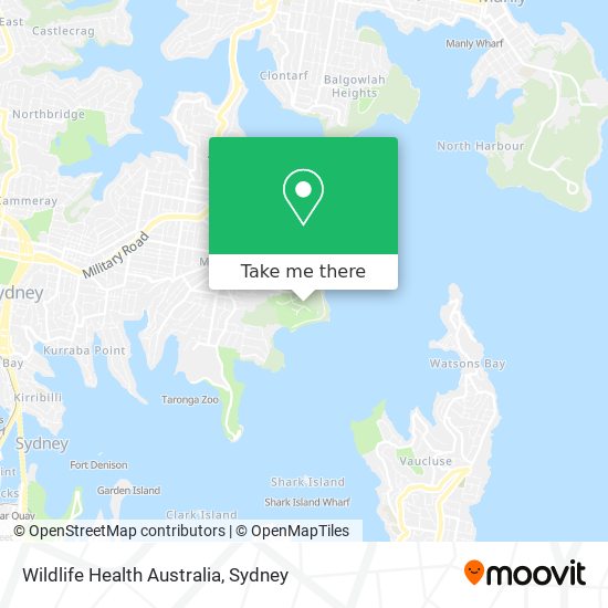 Mapa Wildlife Health Australia