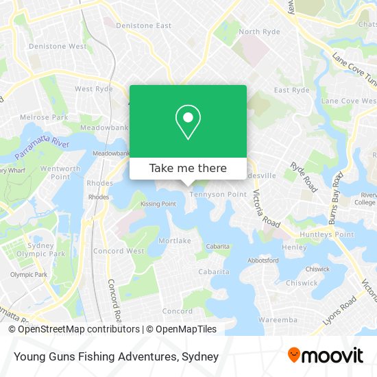 Young Guns Fishing Adventures map