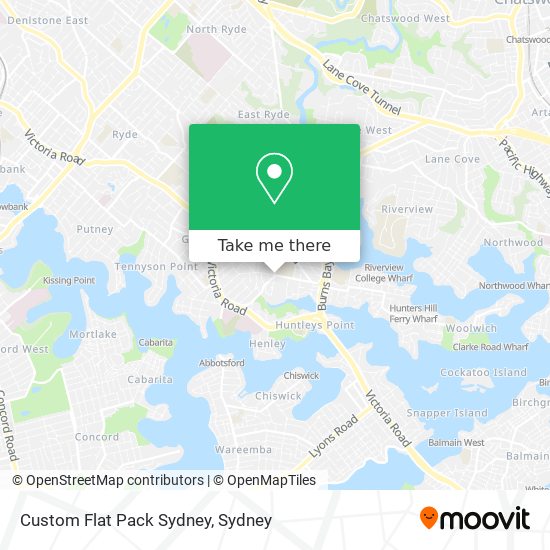 Mapa Custom Flat Pack Sydney