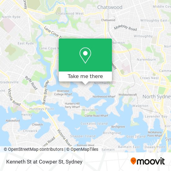 Kenneth St at Cowper St map