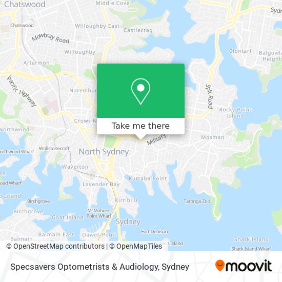 Specsavers Optometrists & Audiology map