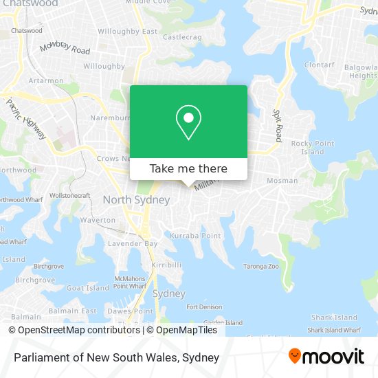 Parliament of New South Wales map