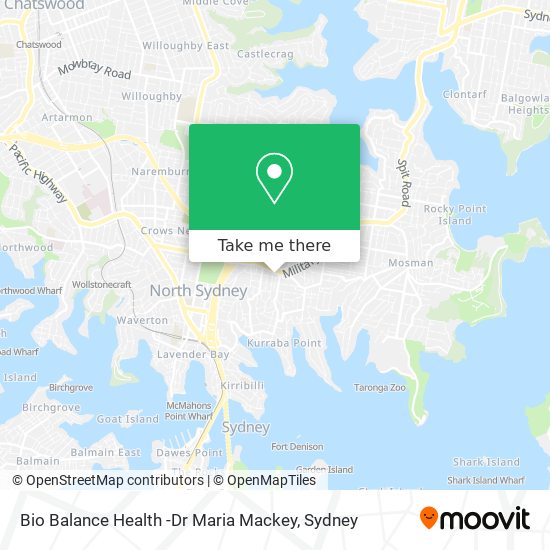 Bio Balance Health -Dr Maria Mackey map