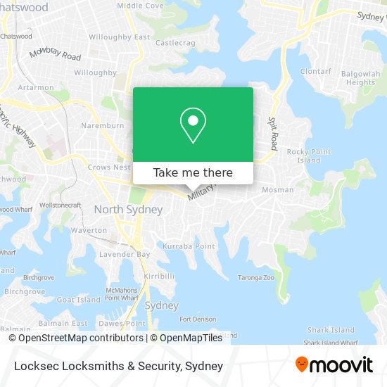 Mapa Locksec Locksmiths & Security
