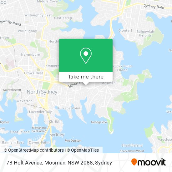 Mapa 78 Holt Avenue, Mosman, NSW 2088