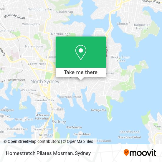 Homestretch Pilates Mosman map