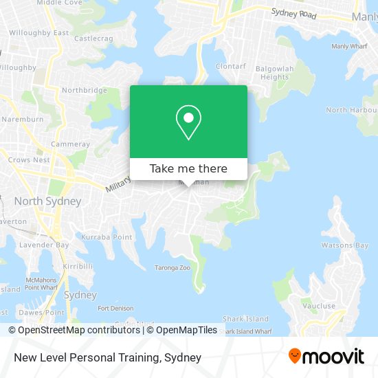 New Level Personal Training map