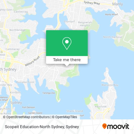 Mapa Scopeit Education-North Sydney