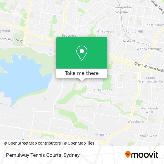 Pemulwuy Tennis Courts map