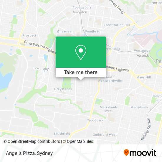 Angel's Pizza map