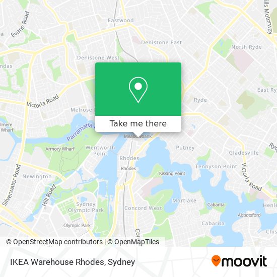 Mapa IKEA Warehouse Rhodes