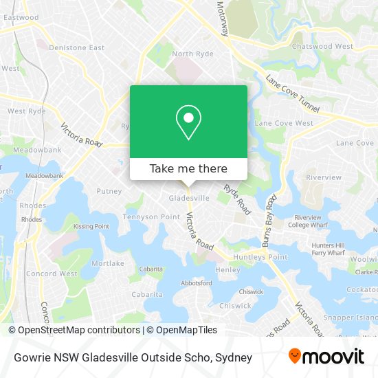 Mapa Gowrie NSW Gladesville Outside Scho