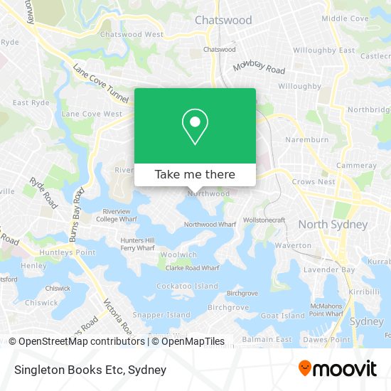 Mapa Singleton Books Etc