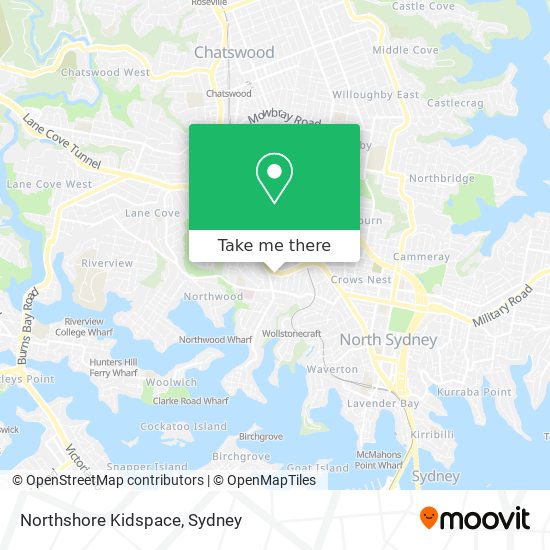 Mapa Northshore Kidspace