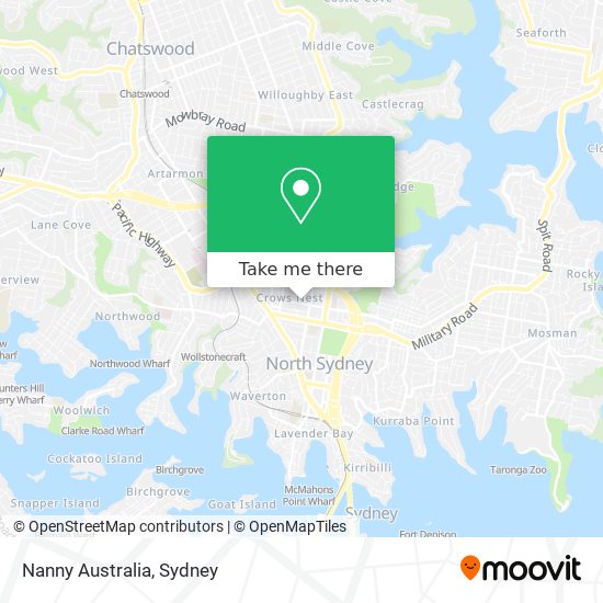 Mapa Nanny Australia