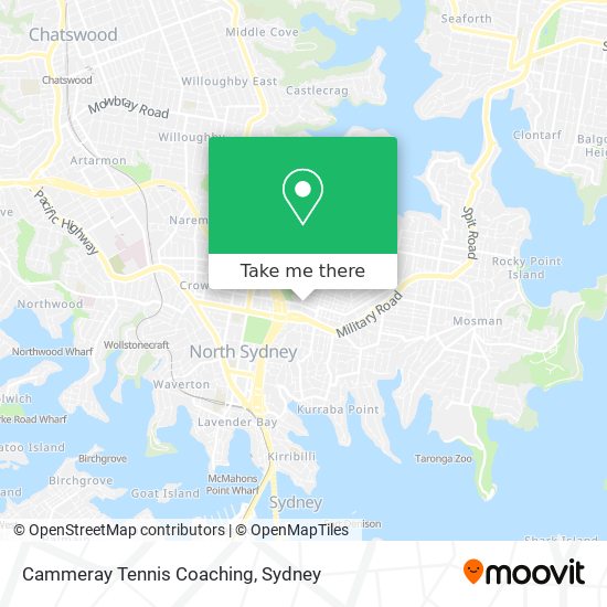 Cammeray Tennis Coaching map