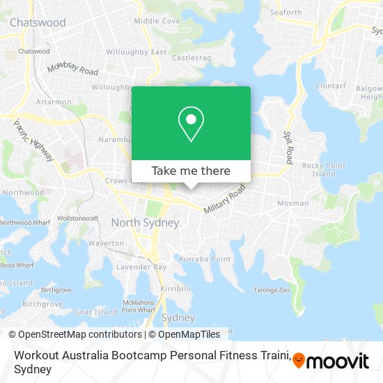 Mapa Workout Australia Bootcamp Personal Fitness Traini