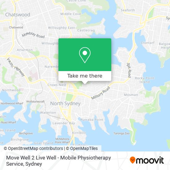 Move Well 2 Live Well - Mobile Physiotherapy Service map