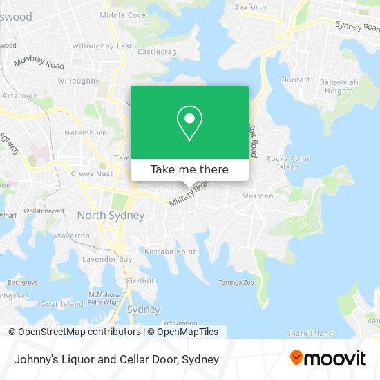 Mapa Johnny's Liquor and Cellar Door