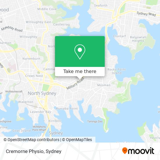 Cremorne Physio map