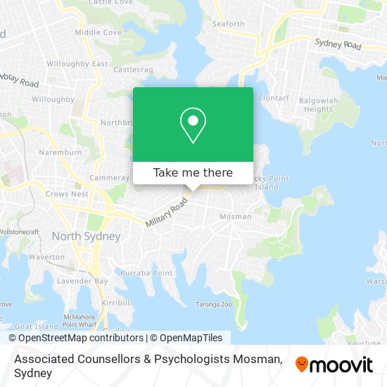 Associated Counsellors & Psychologists Mosman map