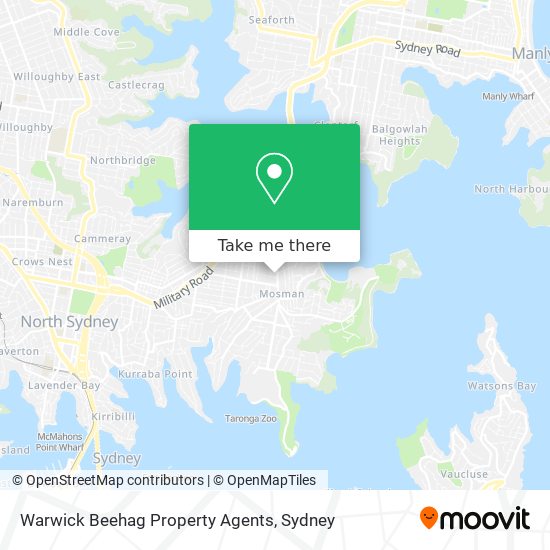 Mapa Warwick Beehag Property Agents