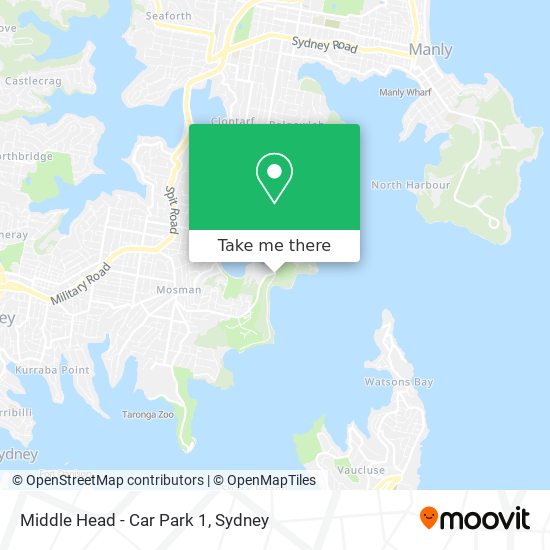 Middle Head - Car Park 1 map