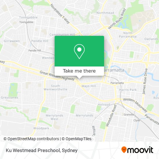 Ku Westmead Preschool map