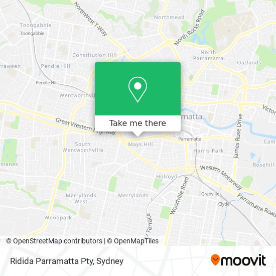 Mapa Ridida Parramatta Pty