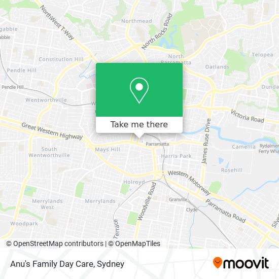 Anu's Family Day Care map